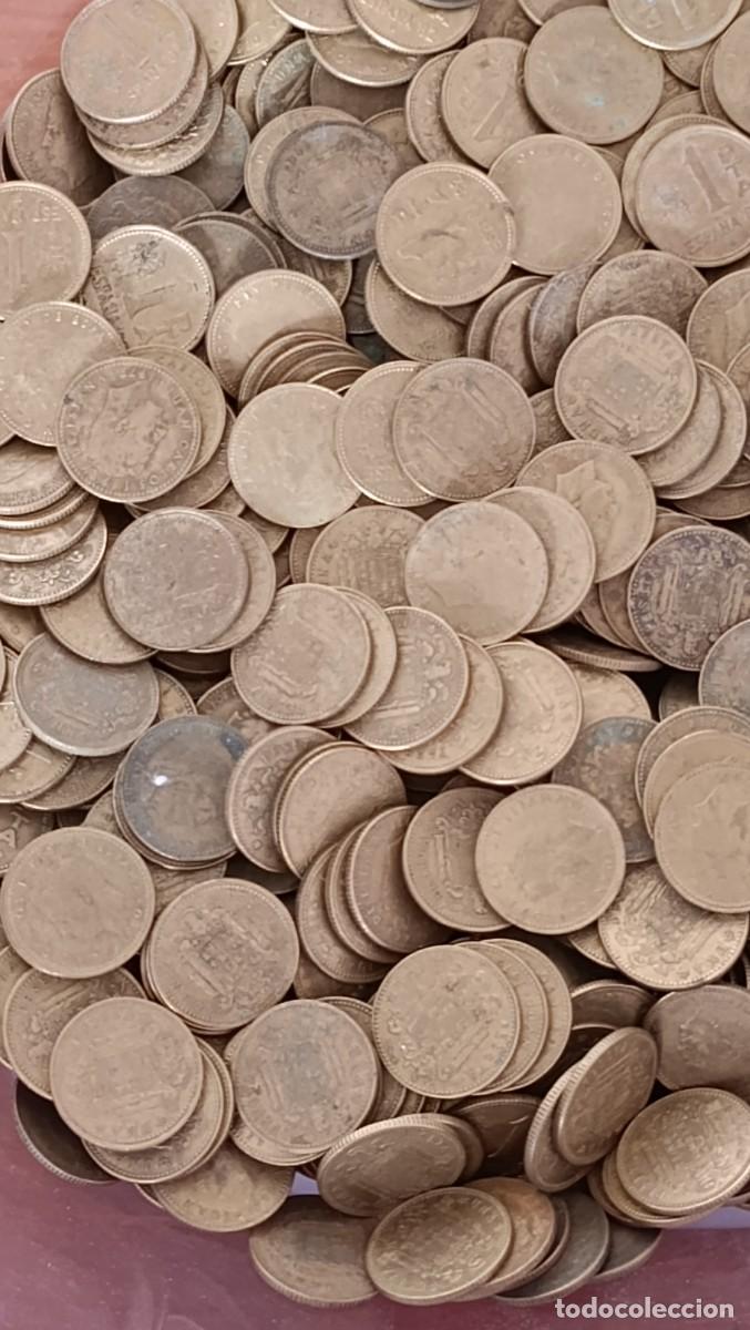 M&uuml;nzen unter Franco: Gran Lote Masivo Monedas 1 Peseta Rubias Franco y Juan Carlos I 2,69 kg Aprox. 770 ud.