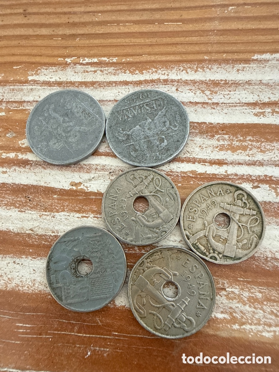 Monedas Franco: Monedas de 1945 y 1948 - Foto 2