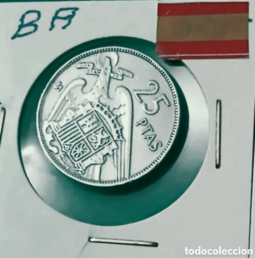 M&uuml;nzen unter Franco: MONEDA DE 25 PESETAS 1957 SERIE BA