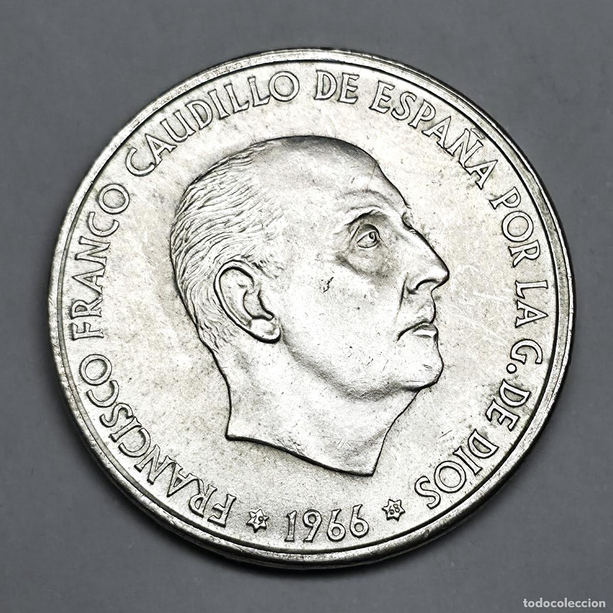 Monedas Franco: MONEDA DE PLATA ESPA&Ntilde;A 100 PESETAS FRANCO 1966 *19-68* SC-