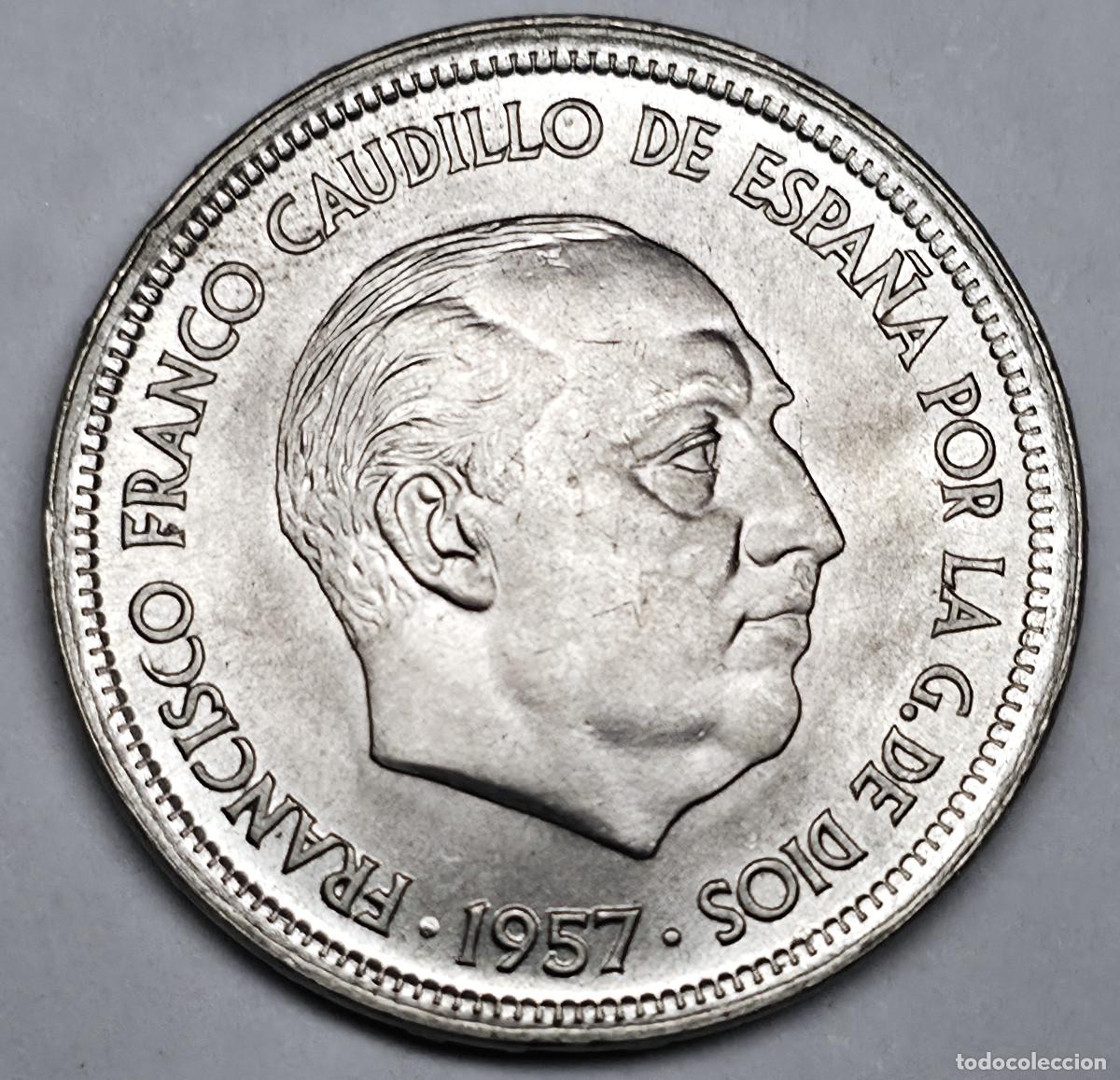Monedas Franco: MONEDA ESTADO ESPA&Ntilde;OL 50 PESETAS 1957 *59 SC