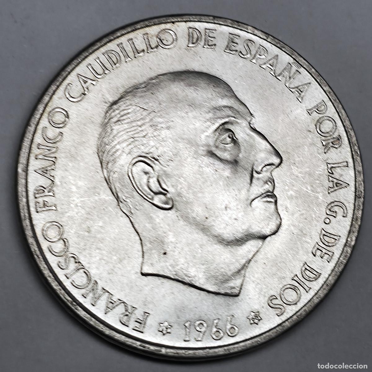 Monedas Franco: MONEDA DE PLATA ESPA&Ntilde;A 100 PESETAS FRANCO 1966 *19-68* SC-