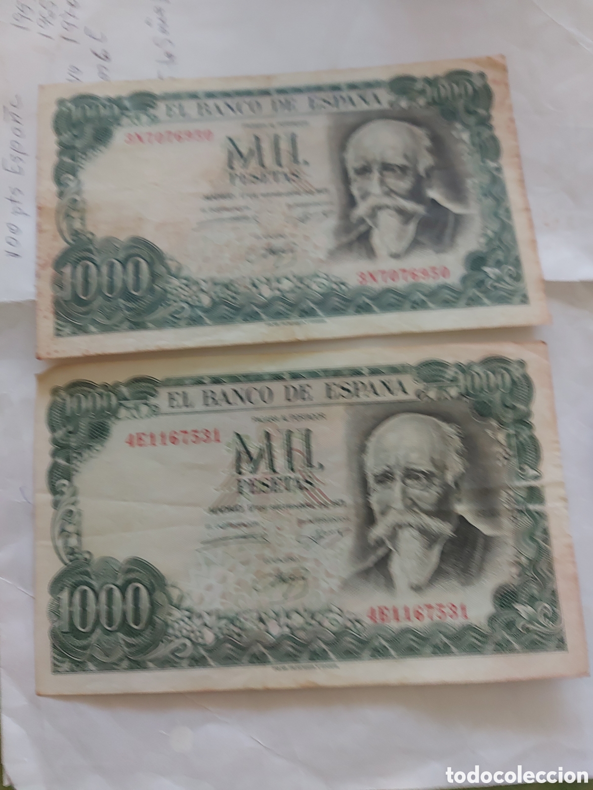 Monedas Franco: 2 billetes de Espa&ntilde;a - Foto 2