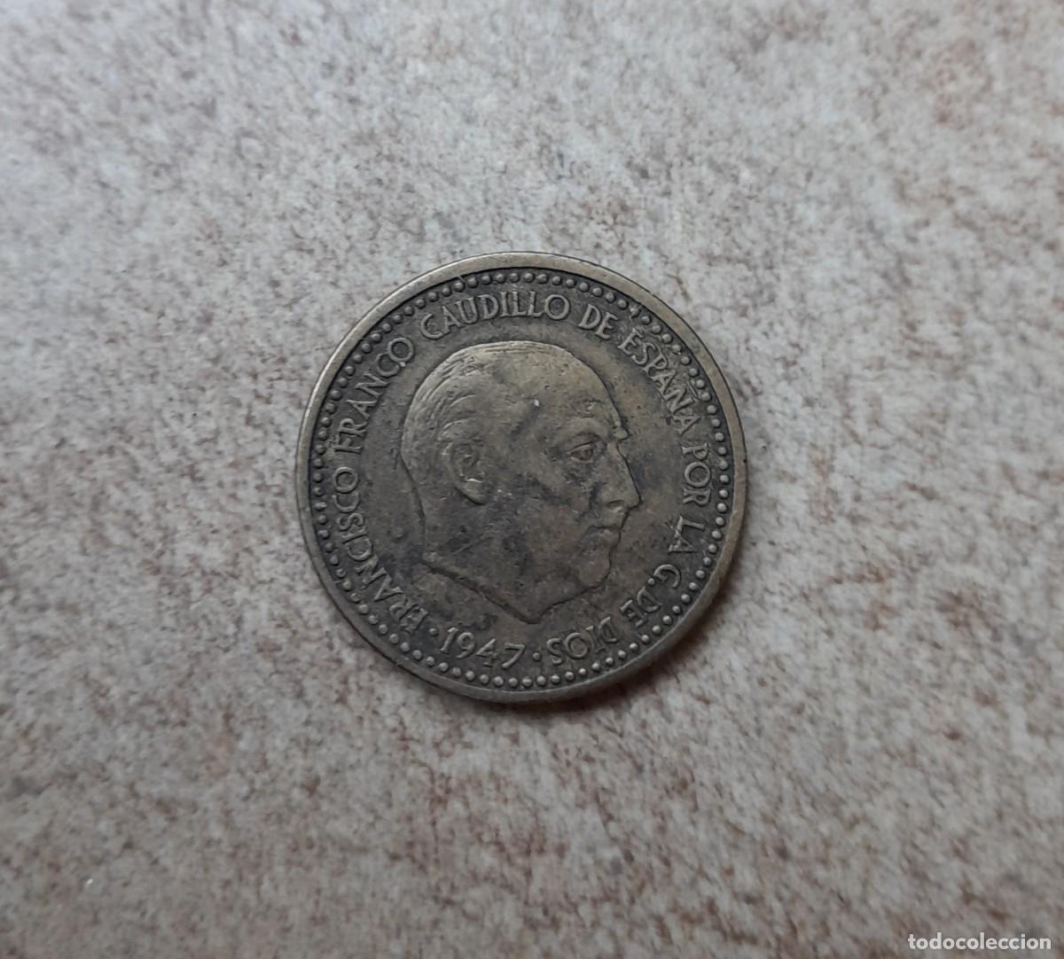 Monedas Franco: MONEDA 1 PESETA 1947 (49) ESTADO ESPA&Ntilde;OL