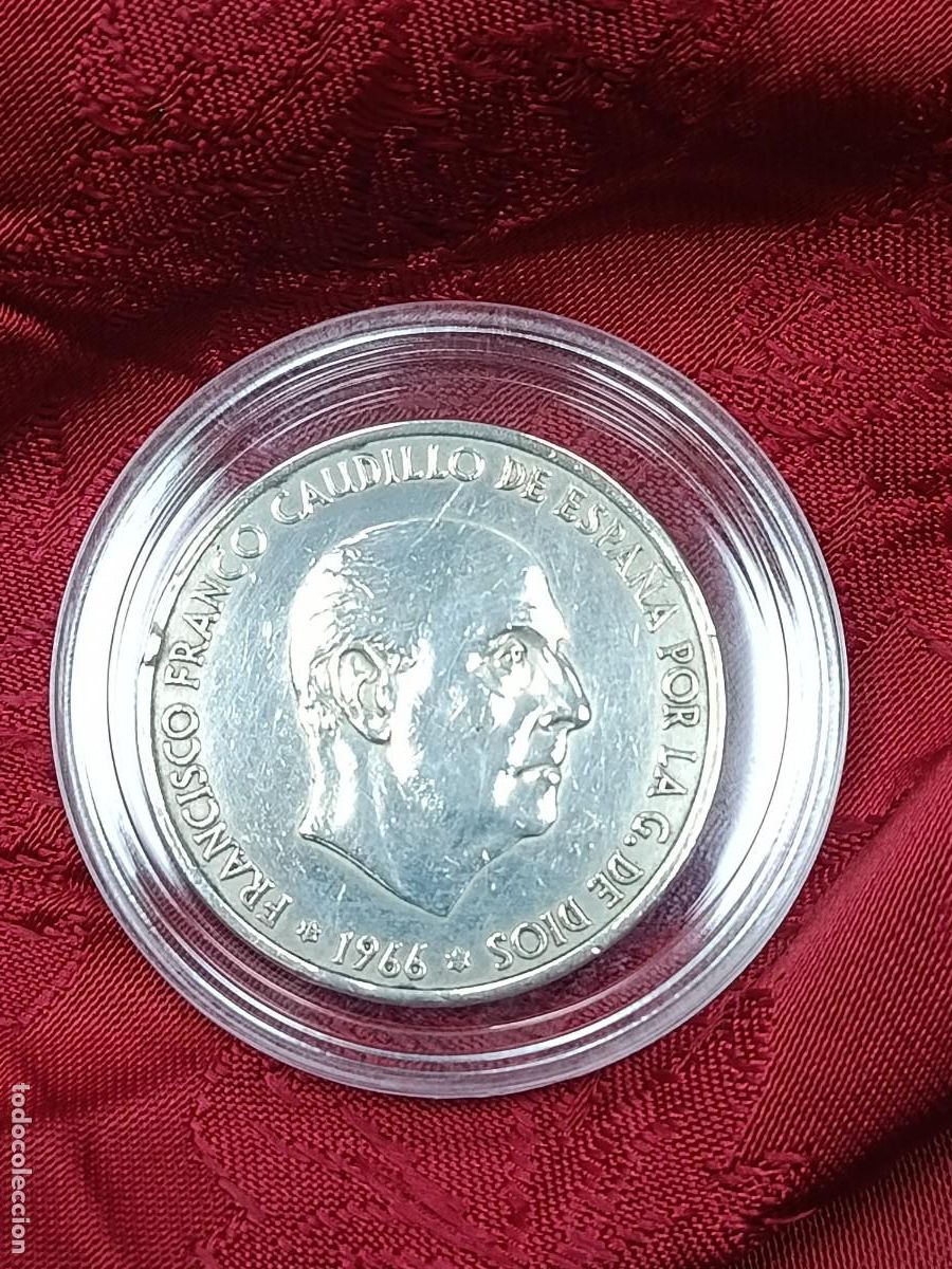 Monedas Franco: Moneda de 100 pesetas plata,Franco, 1966. Estrella 68