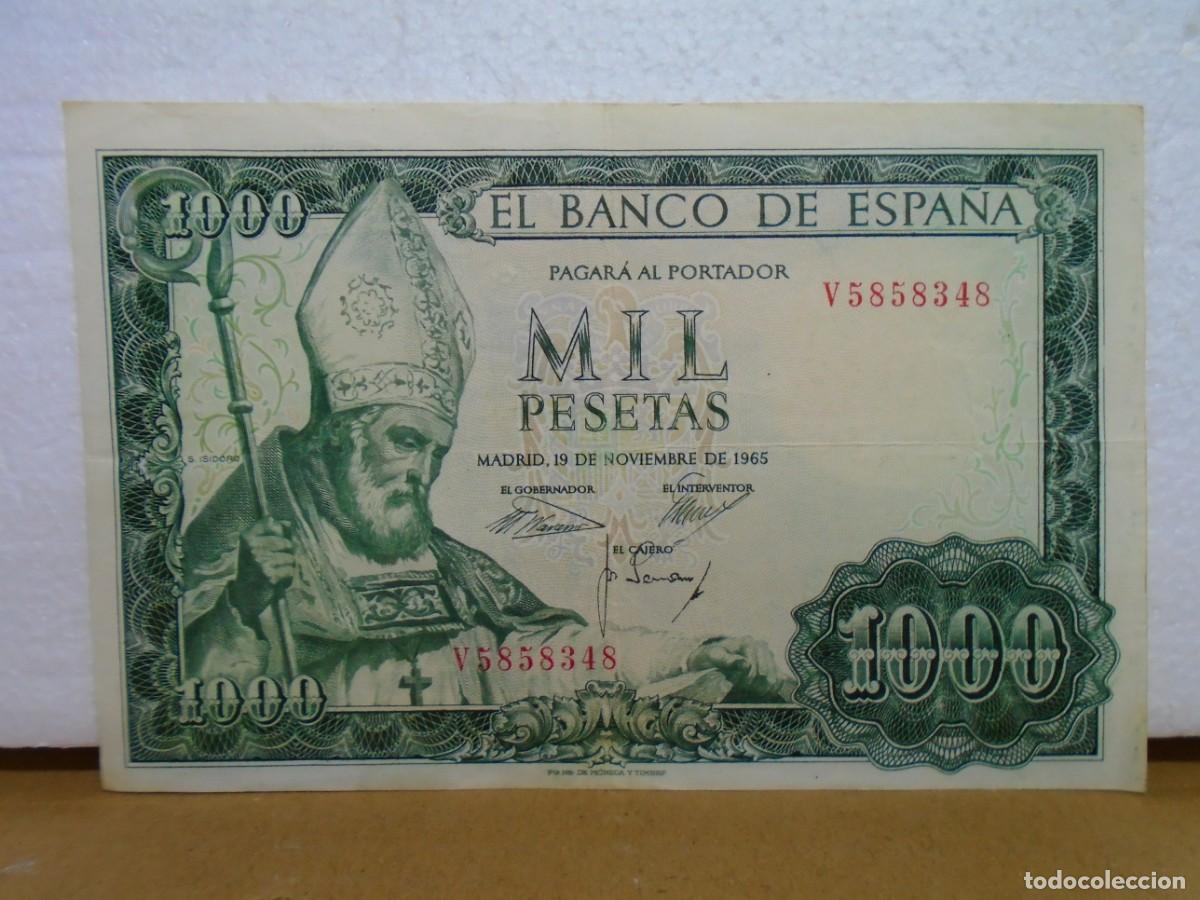 Monedas Franco: BILLETE DE 1000 PTAS BANCO DE ESPA&Ntilde;A(S.ISIDORO) 1965.
