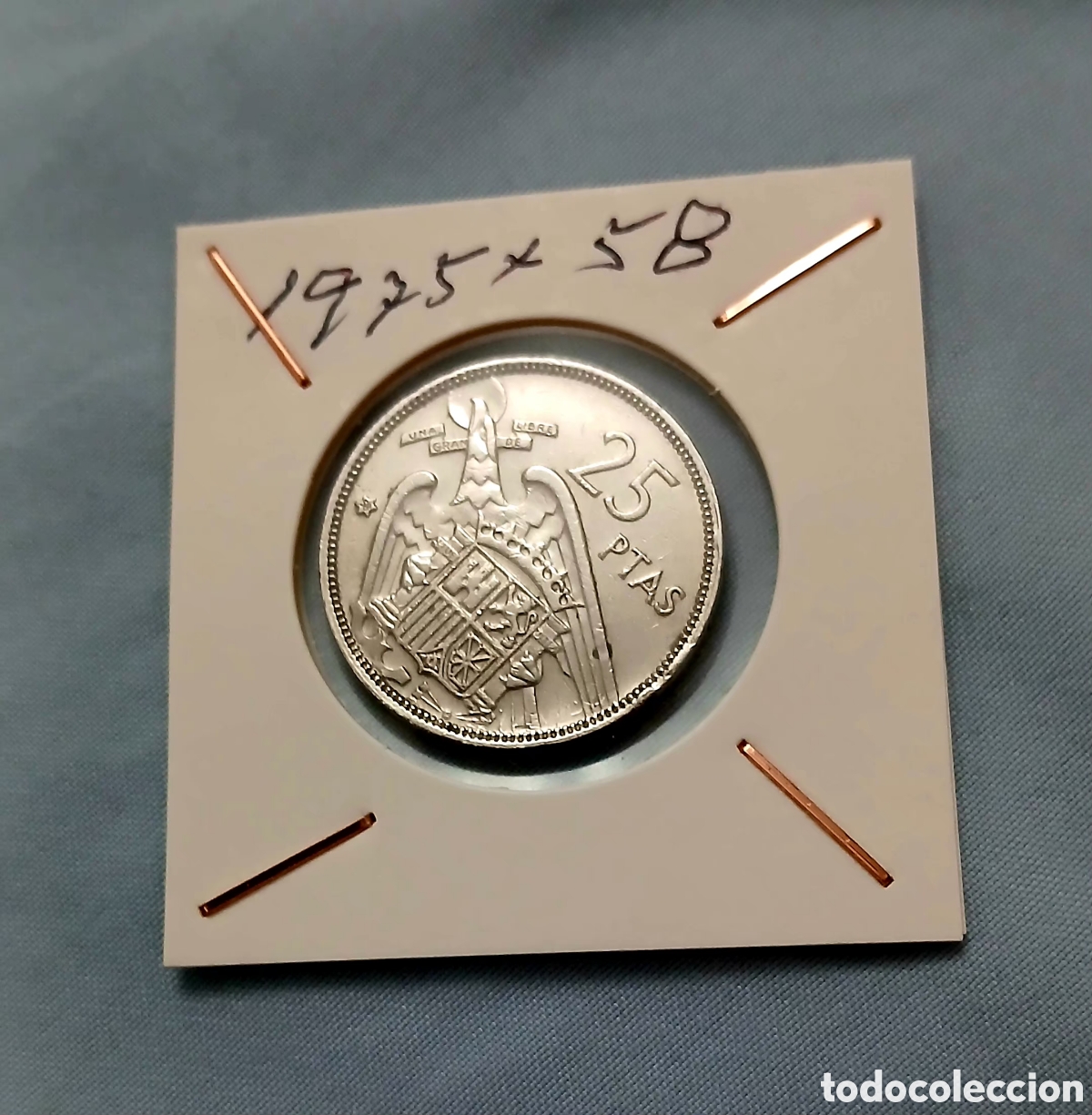 Monedas Franco: 25 PESETAS FRANCO 1957*58 RARA EN EBC