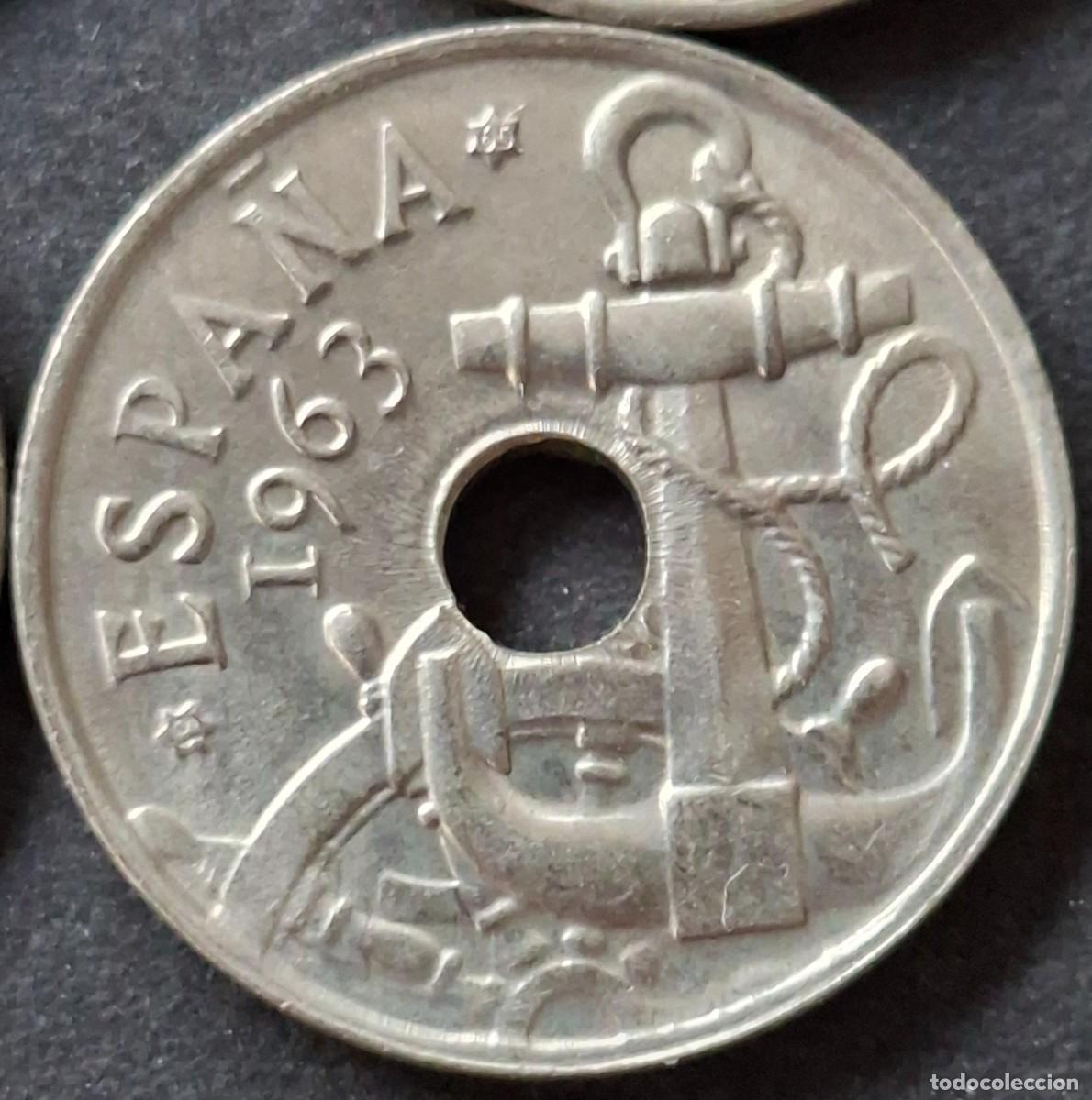 Monedas Franco: 25 monedas de 50 cts. 1963 * 65 - Foto 3