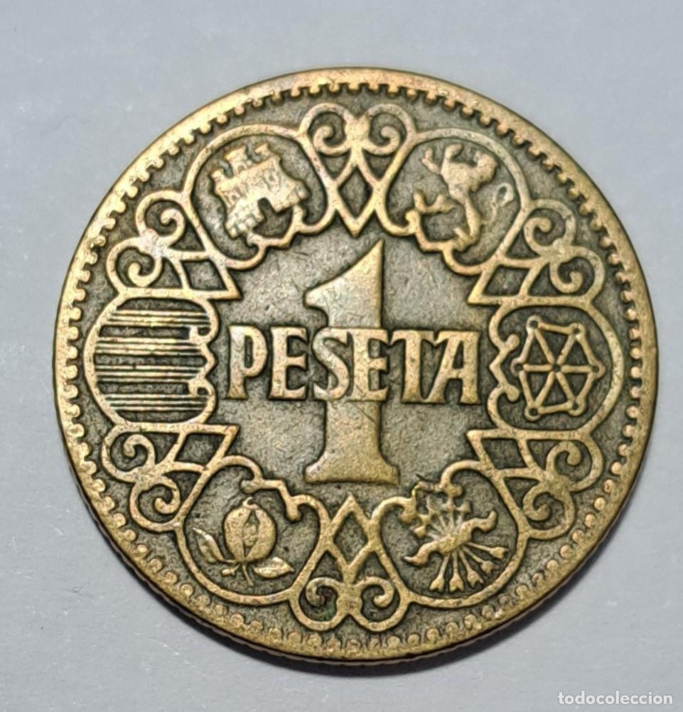 Monedas Franco: Una peseta del Estado Espa&ntilde;ol Francisco Franco de 1944