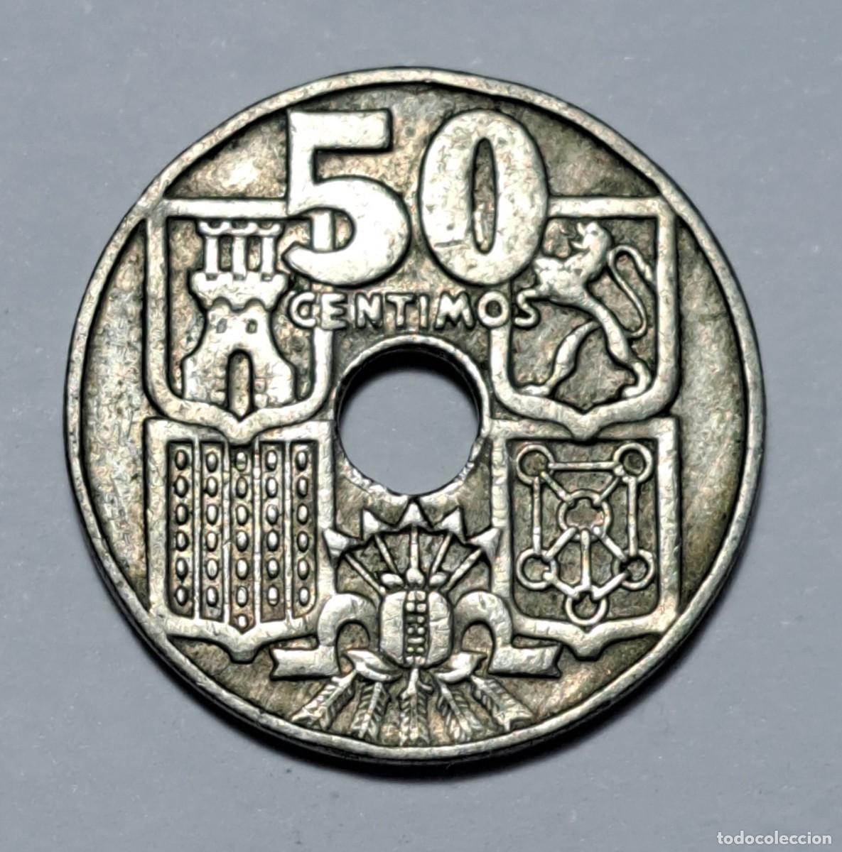Monedas Franco: Francisco Franco &ndash; Lote de 2 monedas de 50 c&eacute;ntimos de 1963 &ndash; Estrellas 64 y 65