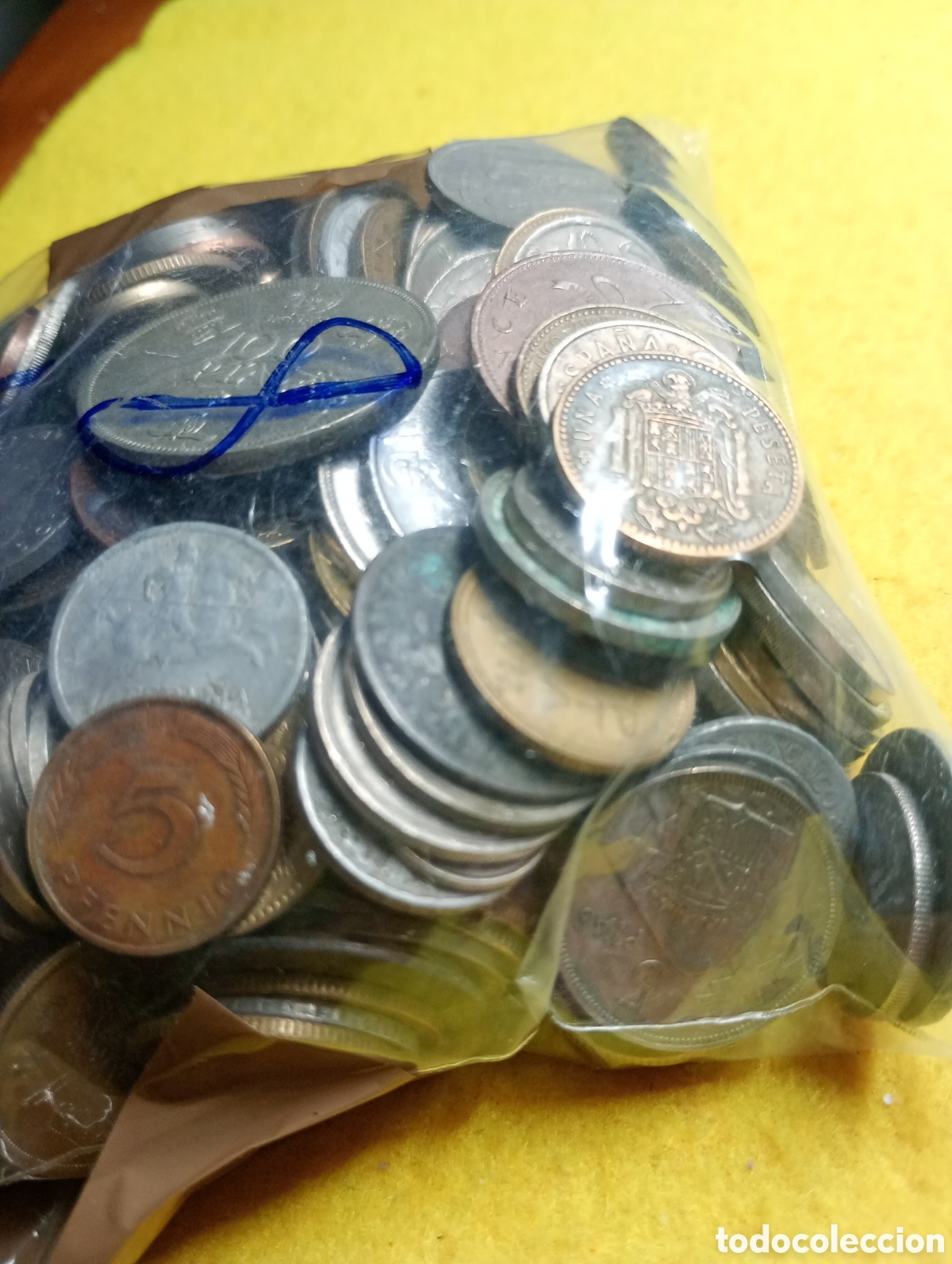 Monedas Franco: Monedas espa&ntilde;olas. 1.200 gramos. De monedas variadas. - Foto 3