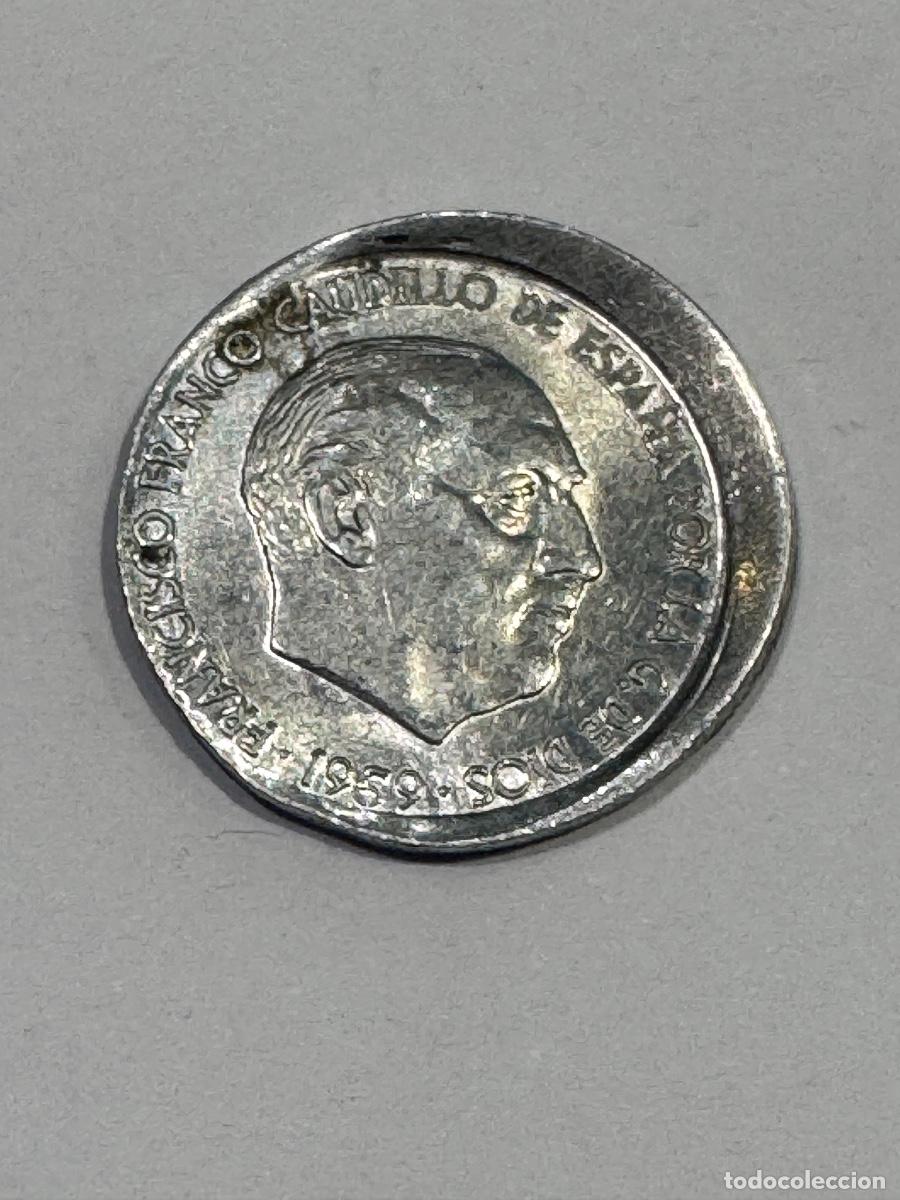 Monedas Franco: MONEDA CON DEFECTO 10 C&Eacute;NTIMOS FRANCISCO FRANCO 1959 CON ERROR ACU&Ntilde;ACI&Oacute;N (G)