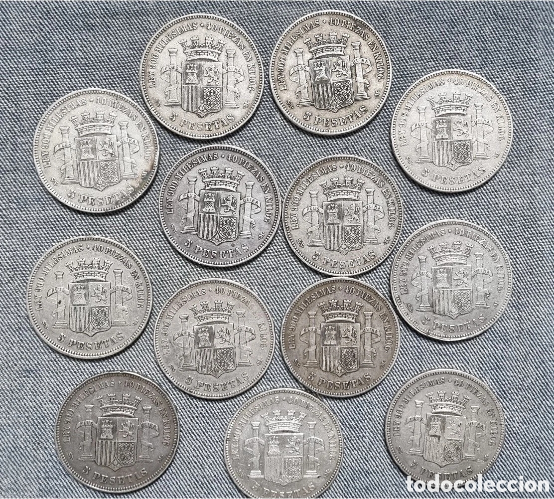 Monedas Franco: Lote 13 monedas plata - Foto 2