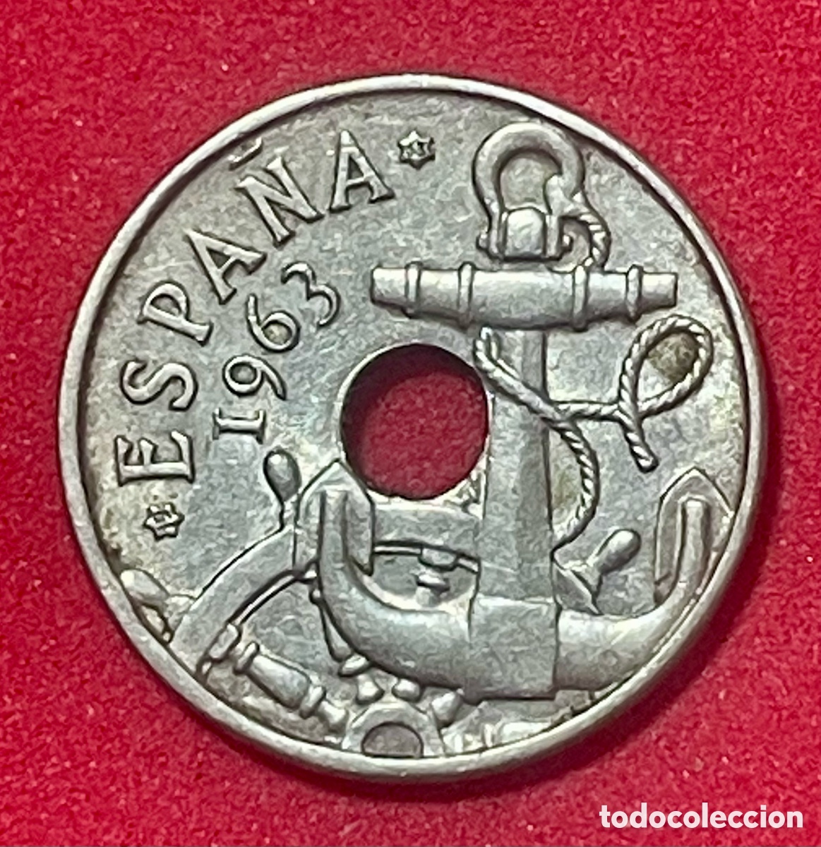 Monedas Franco: RARA Y ESCASA. 50 C&Eacute;NTIMOS 1963*63 MUCHO MEJOR EN MANO