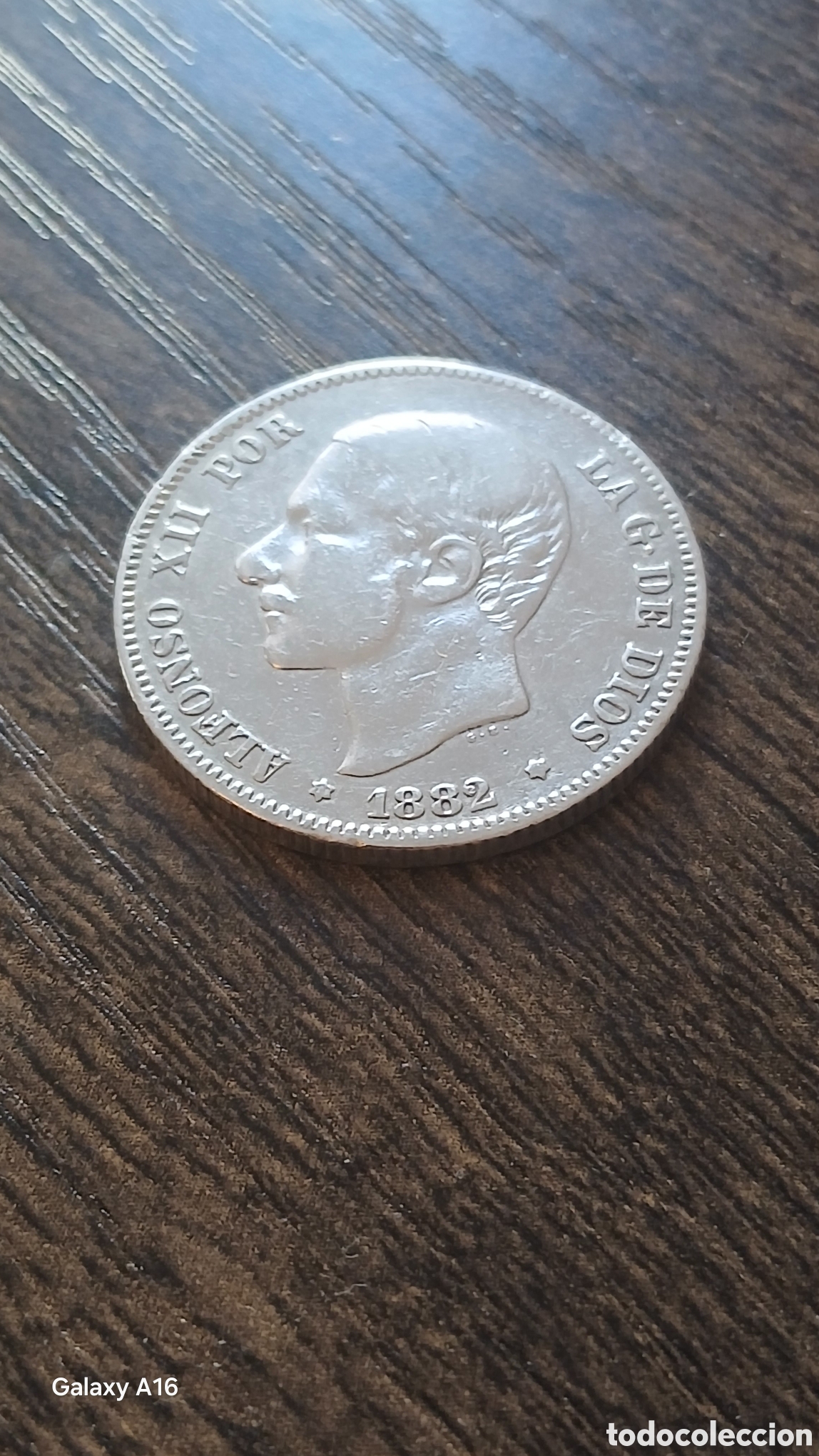 Monedas Franco: Moneda de plata de 2 pesetas de Alfonso XII,1882