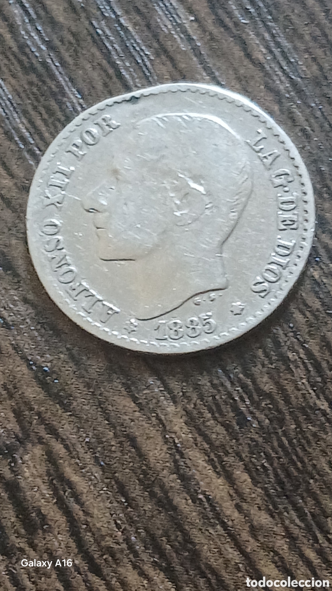 Monedas Franco: Moneda de 50 c&eacute;ntimos de Alfonso XII.1885.