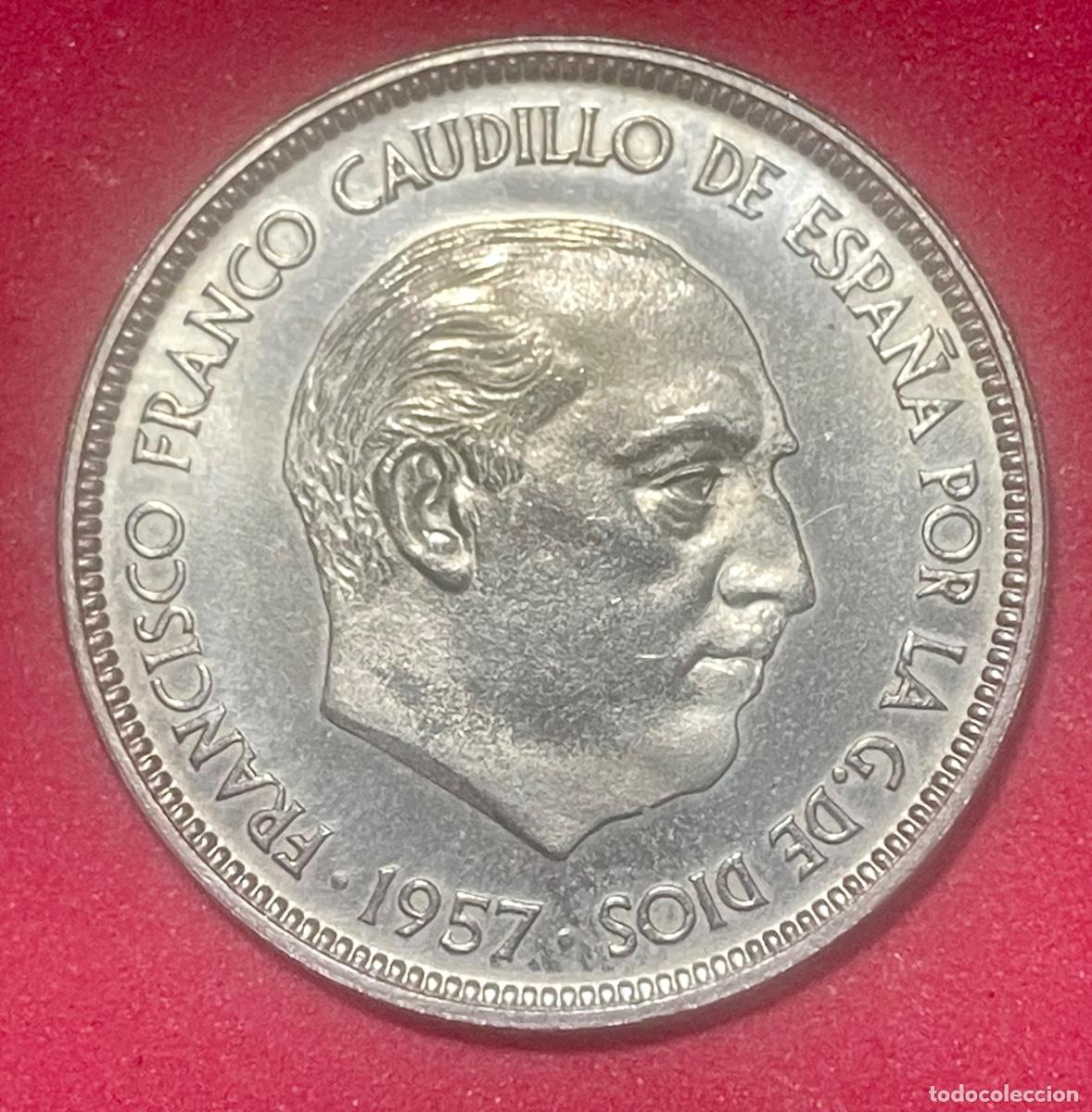 Monedas Franco: EXTRAORDINARIA, 50 pesetas a&ntilde;o 1957*75 SC Y PERFECTA