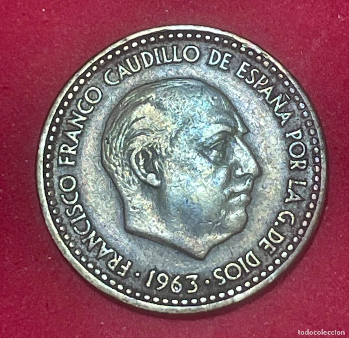 Monedas Franco: 1 PESETA A&Ntilde;O 1963*63. MONEDA DEL ESTADO ESPA&Ntilde;OL EMITIDA POR FRANCISCO FRANCO.