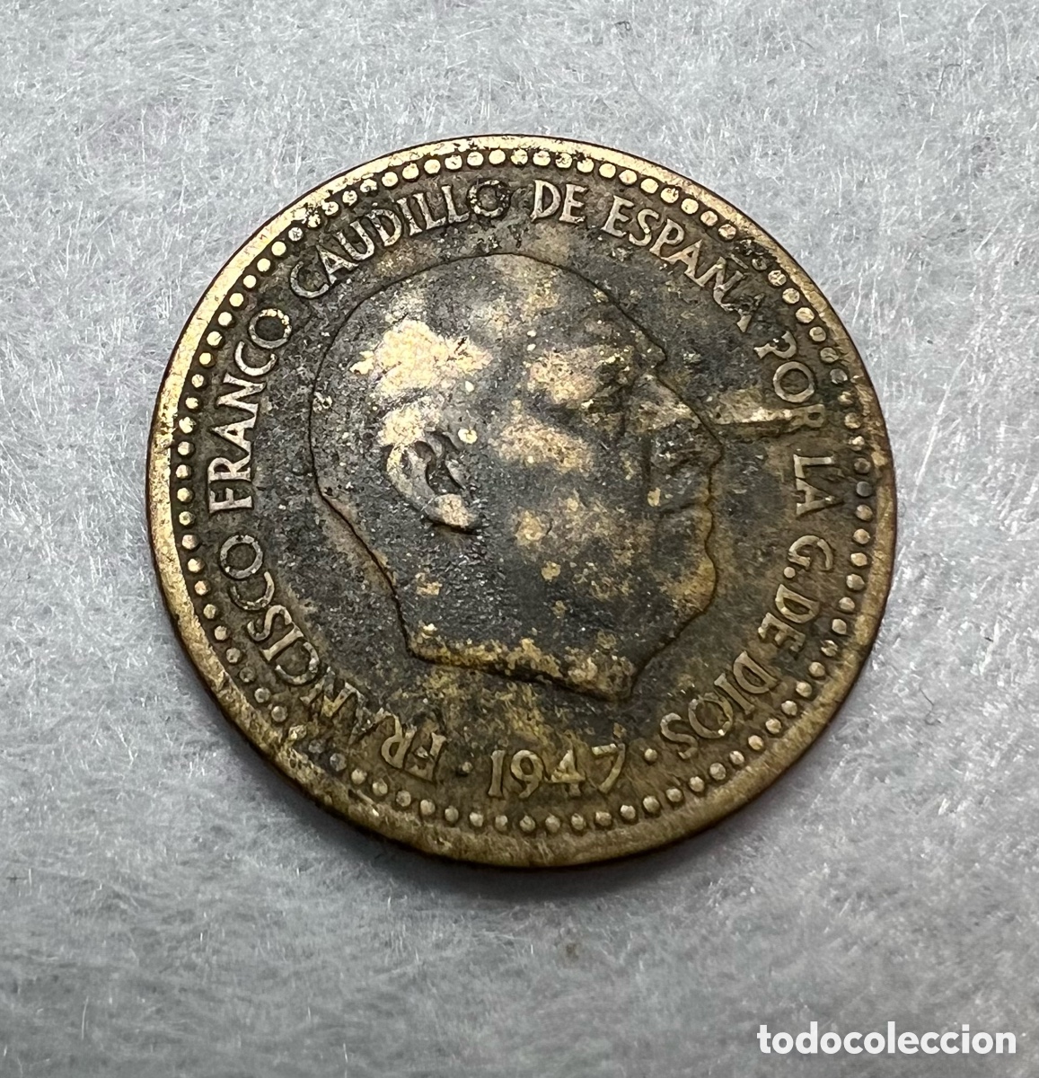 Monedas Franco: Moneda Rara de 1 Peseta 1947 Estrella 50 Benlliure - Estado Espa&ntilde;ol