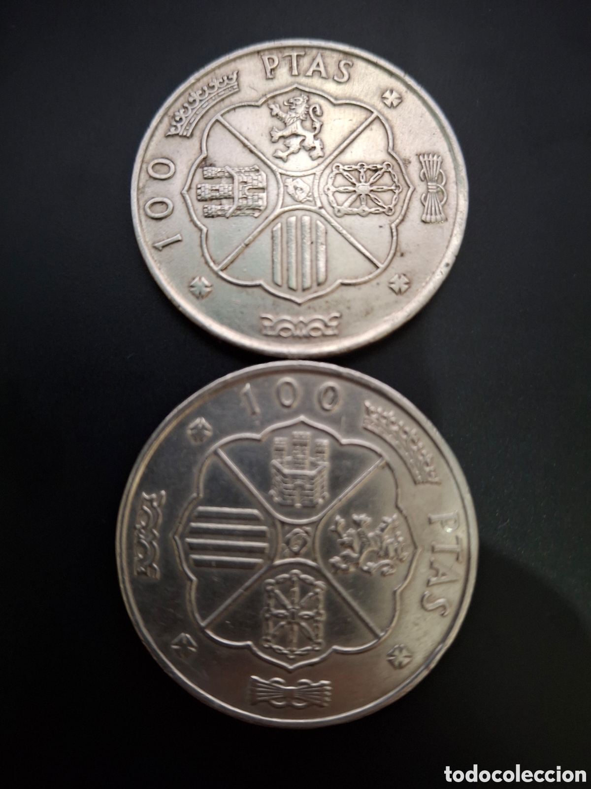 Monedas Franco: Monedas de 100 pesetas de PLATA - Foto 2