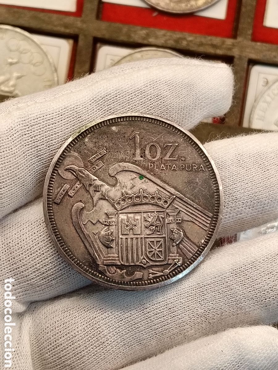 Monedas Franco: MONEDA LINGOTE PLATA PURA 1 ONZA FRANCISCO FRANCO