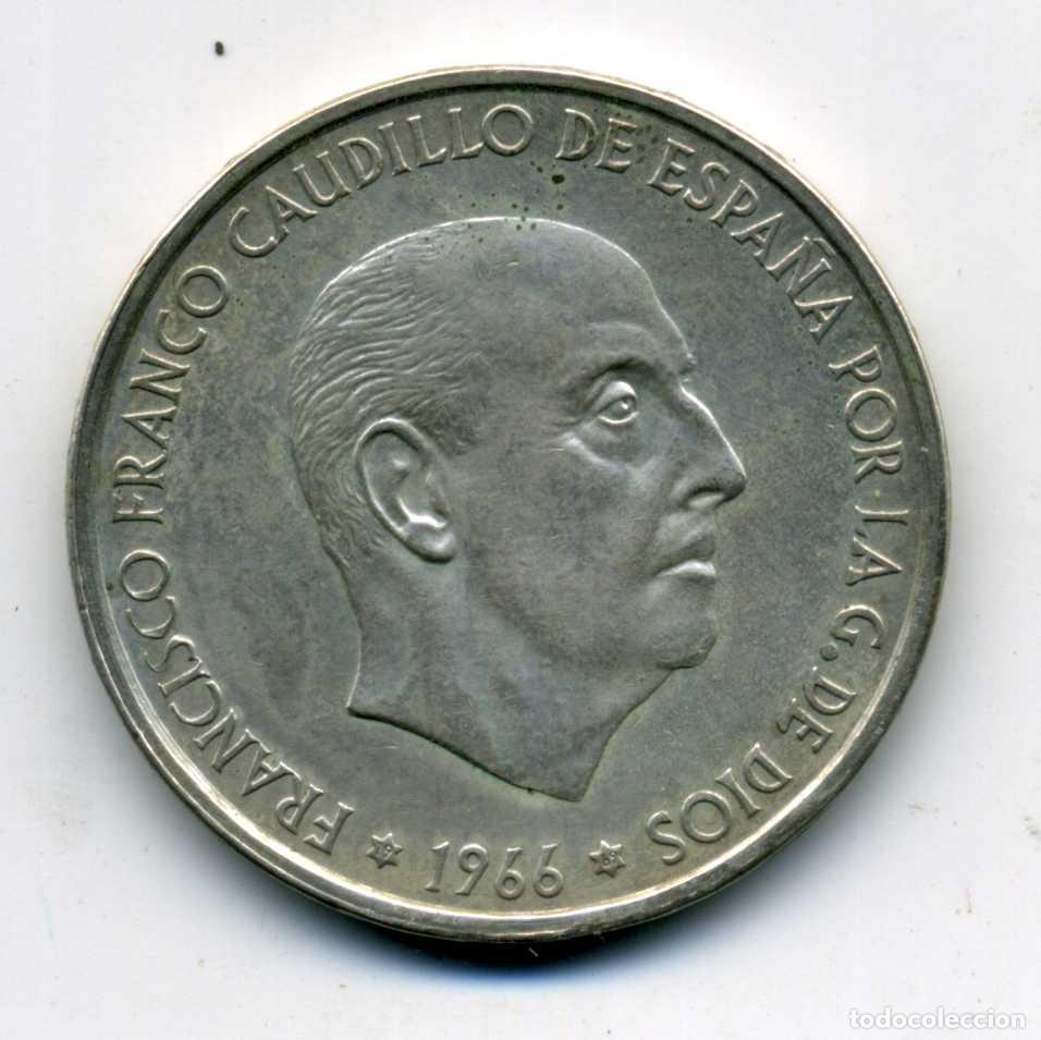 Monedas Franco: XS- FRANCO 100 Pesetas 1966 *19-69 ESTRELLA TRUCADA