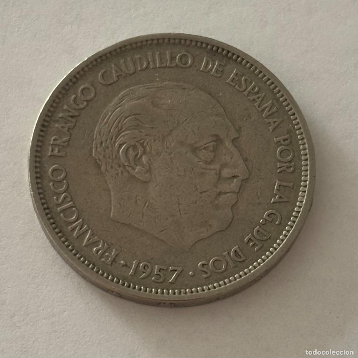 Monedas Franco: MONEDA DE 25 PESETAS FRANCO 1957 ESTRELLA 61 (FOTO)
