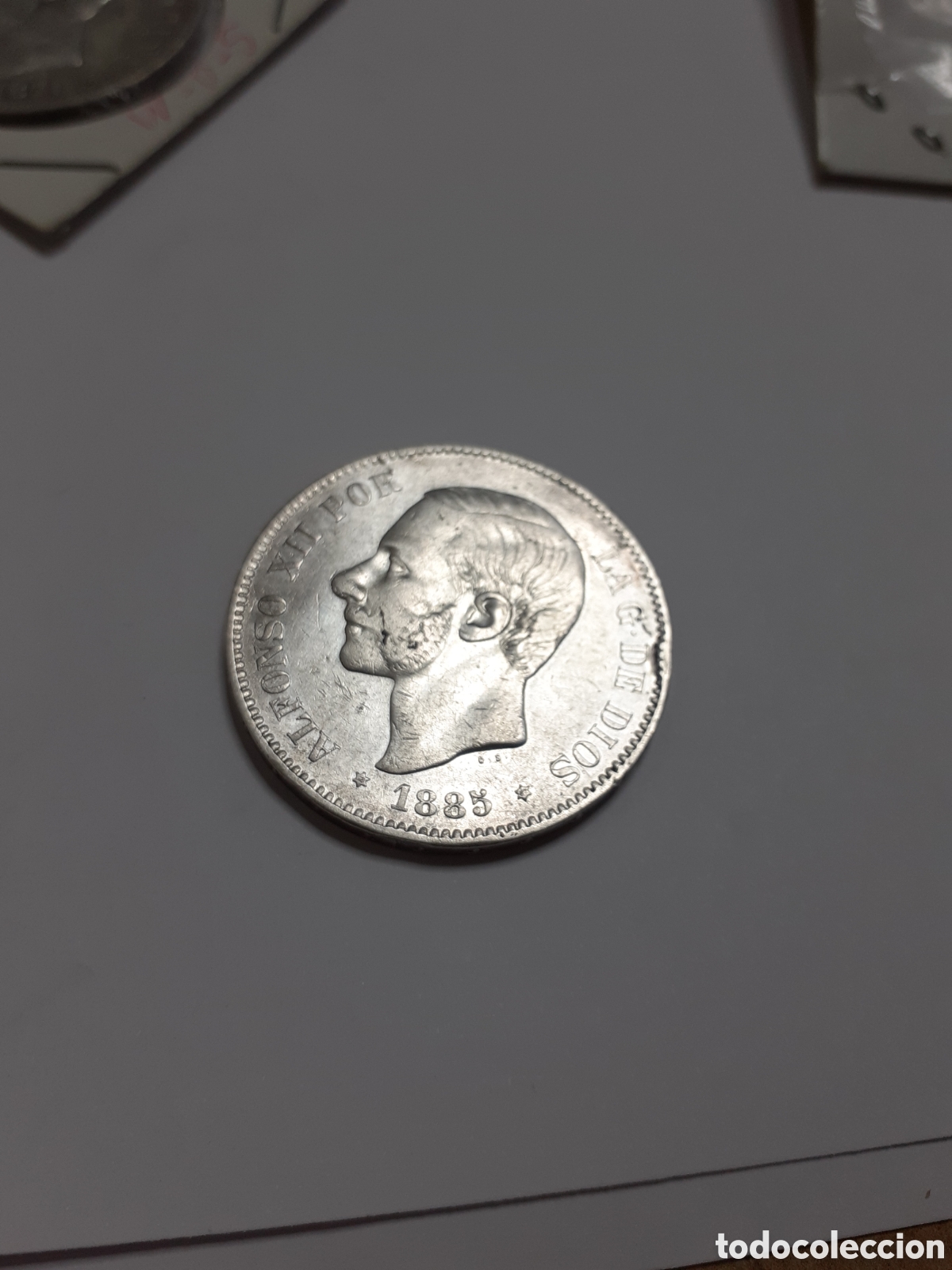 Monedas Franco: Moneda de plata de 5 pesetas de Alfonso x ll