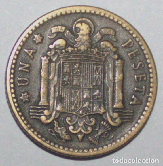 Monedas Franco: MONEDA DE 1 PESETA 1947 ESTRELLA 50 (FOTO)