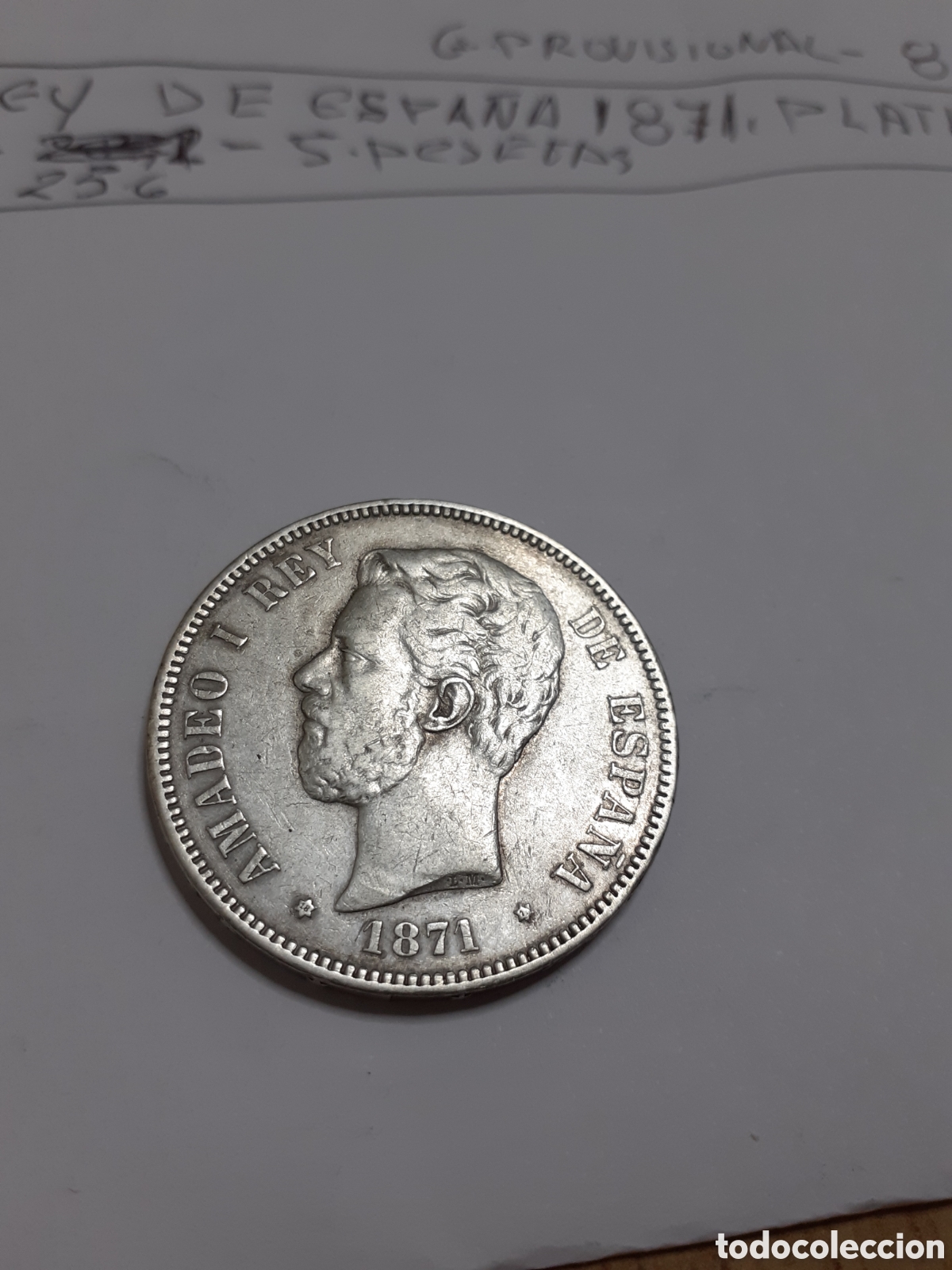 Monedas Franco: Amadeo primero Rey de Espa&ntilde;a plata