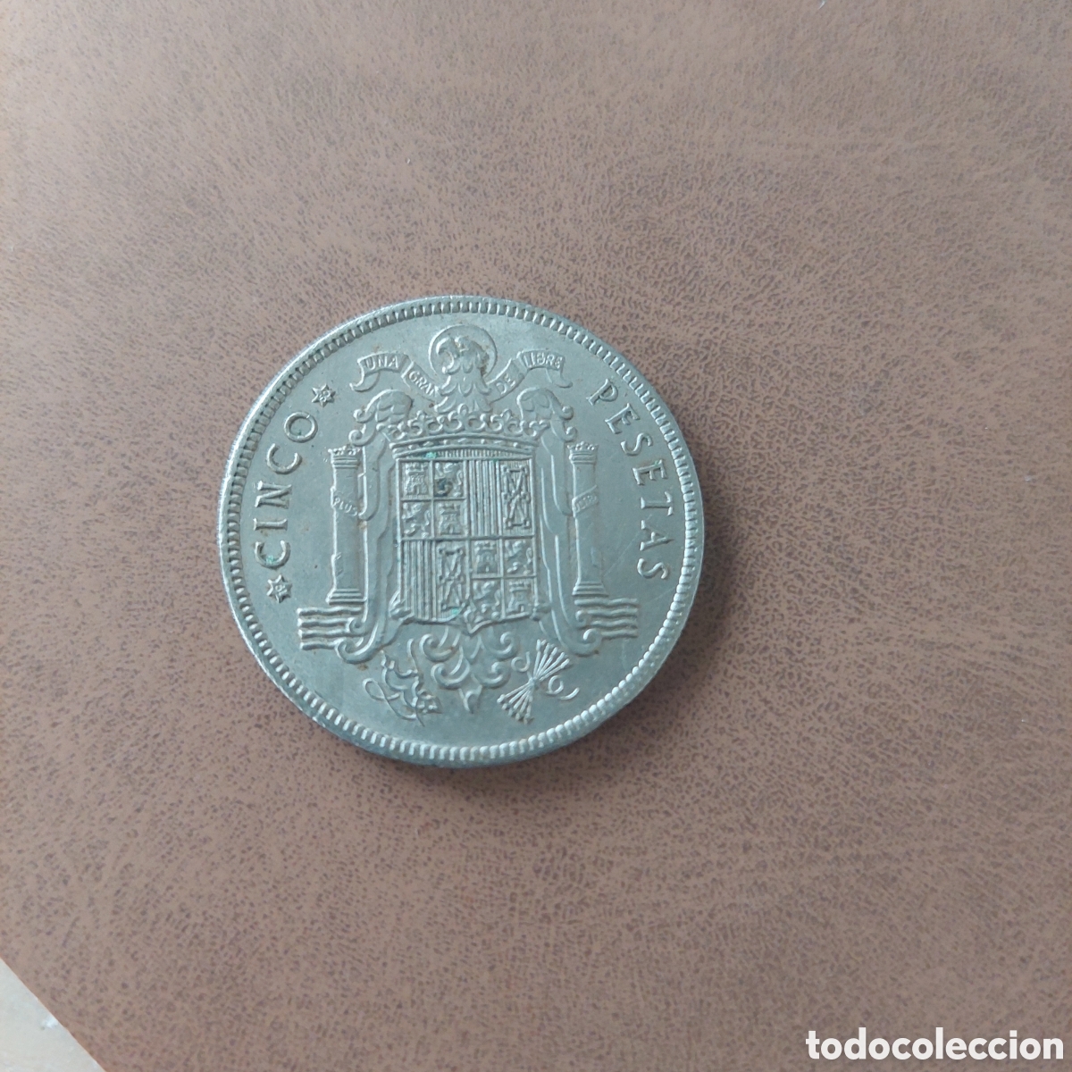 Monedas Franco: Moneda 5 Pesetas 1949. - Foto 2