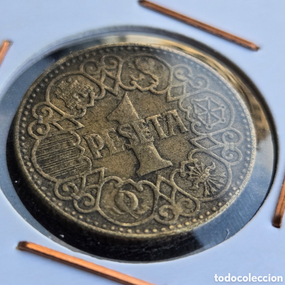 Monedas Franco: Moneda 1 Peseta de Espa&ntilde;a 1944