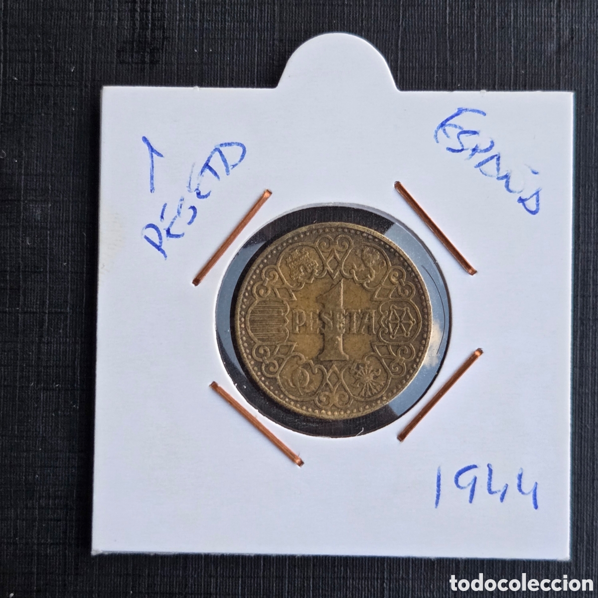 Monedas Franco: Moneda 1 Peseta de Espa&ntilde;a 1944