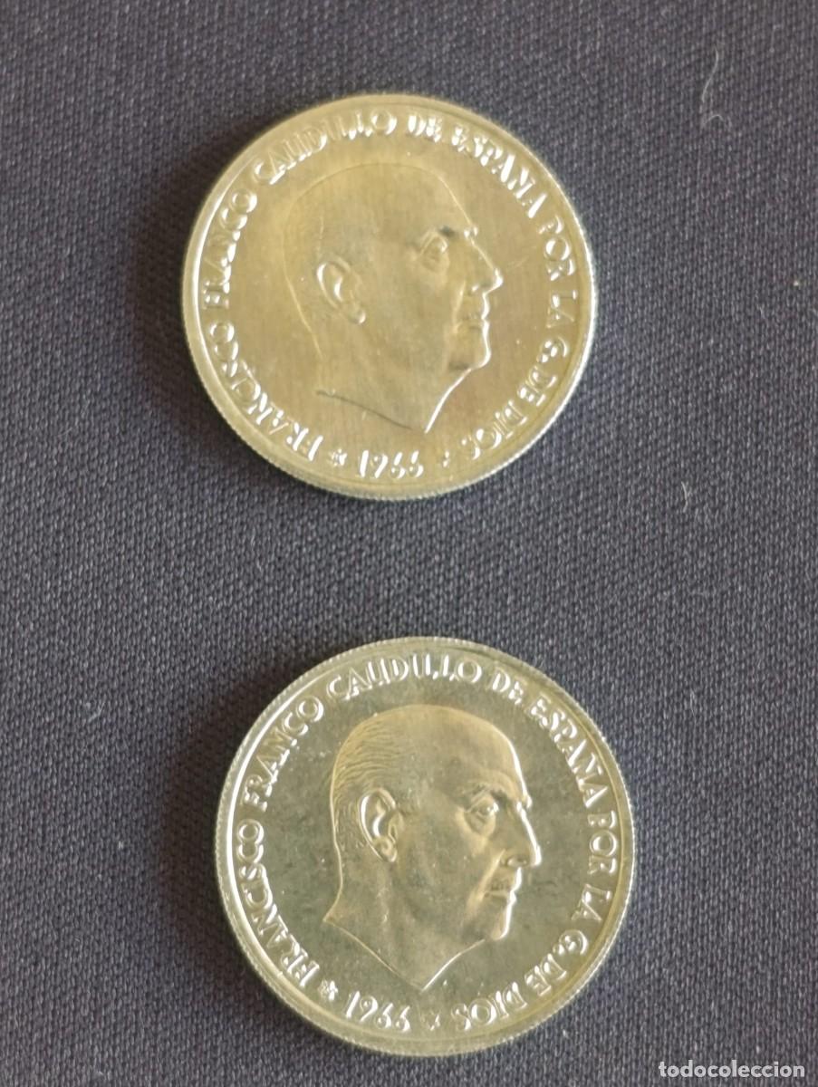 Monedas Franco: Lote 2 50 c&eacute;ntimos 1966 - Error 2&ordf;Estrella Anep&iacute;grafa (Lisa)