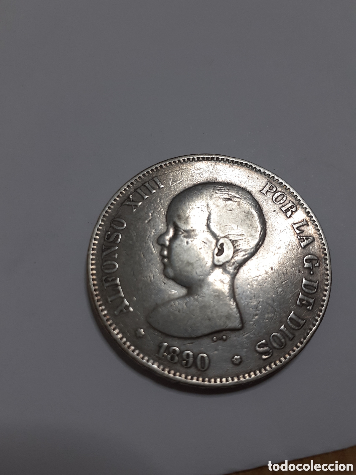 Monedas Franco: ALFONSO XIII plata de5 pesetas de 1890