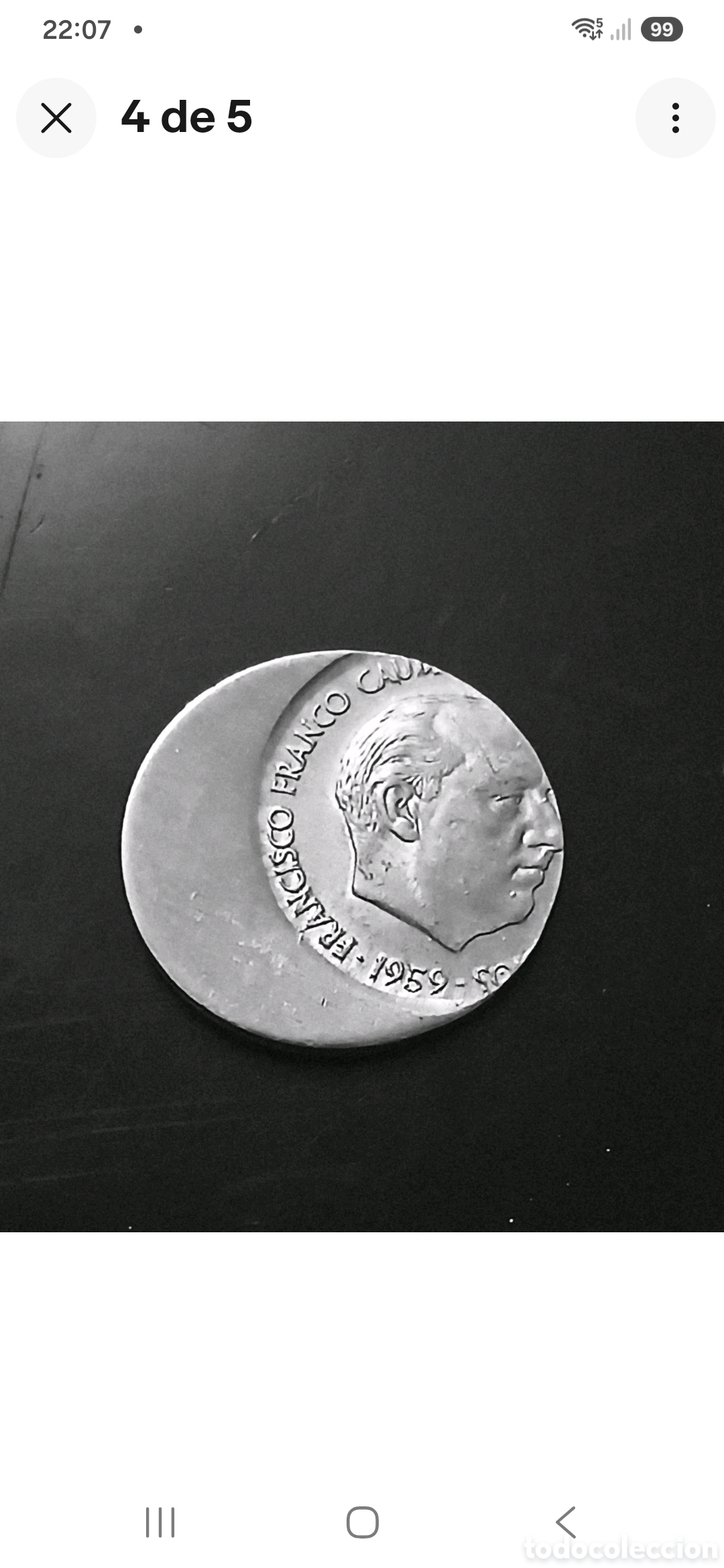 Monedas Franco: MONEDA DE FRANCO 10 CTMS 1959 CON GRAN ERROR DESPLAZAMIENTO DE CULO