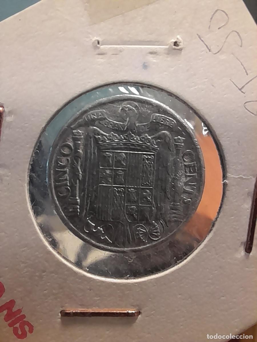 Monedas Franco: MONEDA DE 5 C&Eacute;NTIMOS SIN CIRCULAR DEL A&Ntilde;O 1940. - Foto 3