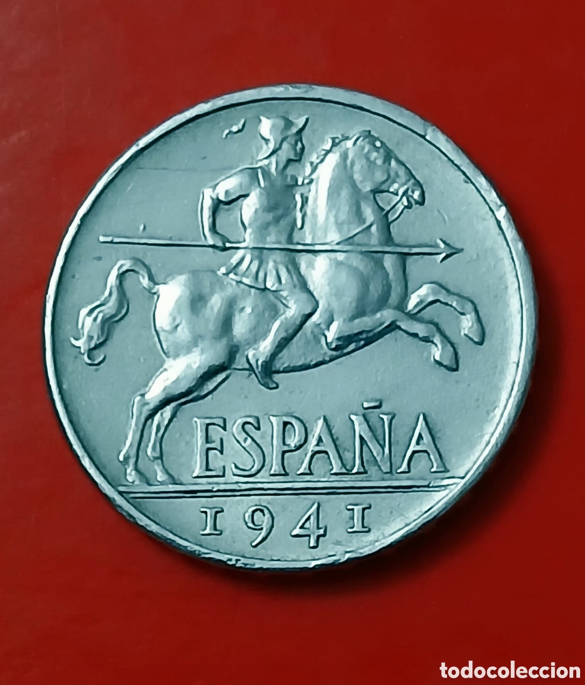 Monedas Franco: 10 C&Eacute;NTIMOS (UNA GORDA) 1941 VARIANTE PLUS CON V