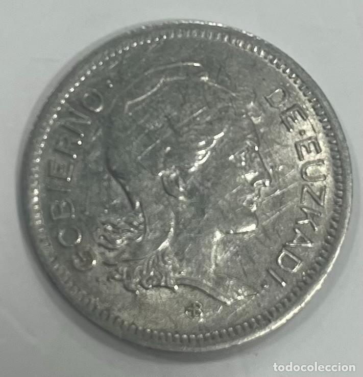 Monedas Franco: GUERRA CIVIL , EUSKADI , A&Ntilde;O 1937 , 1PTA , &rdquo;GOBIERNO DE EUSKADI&rdquo;
