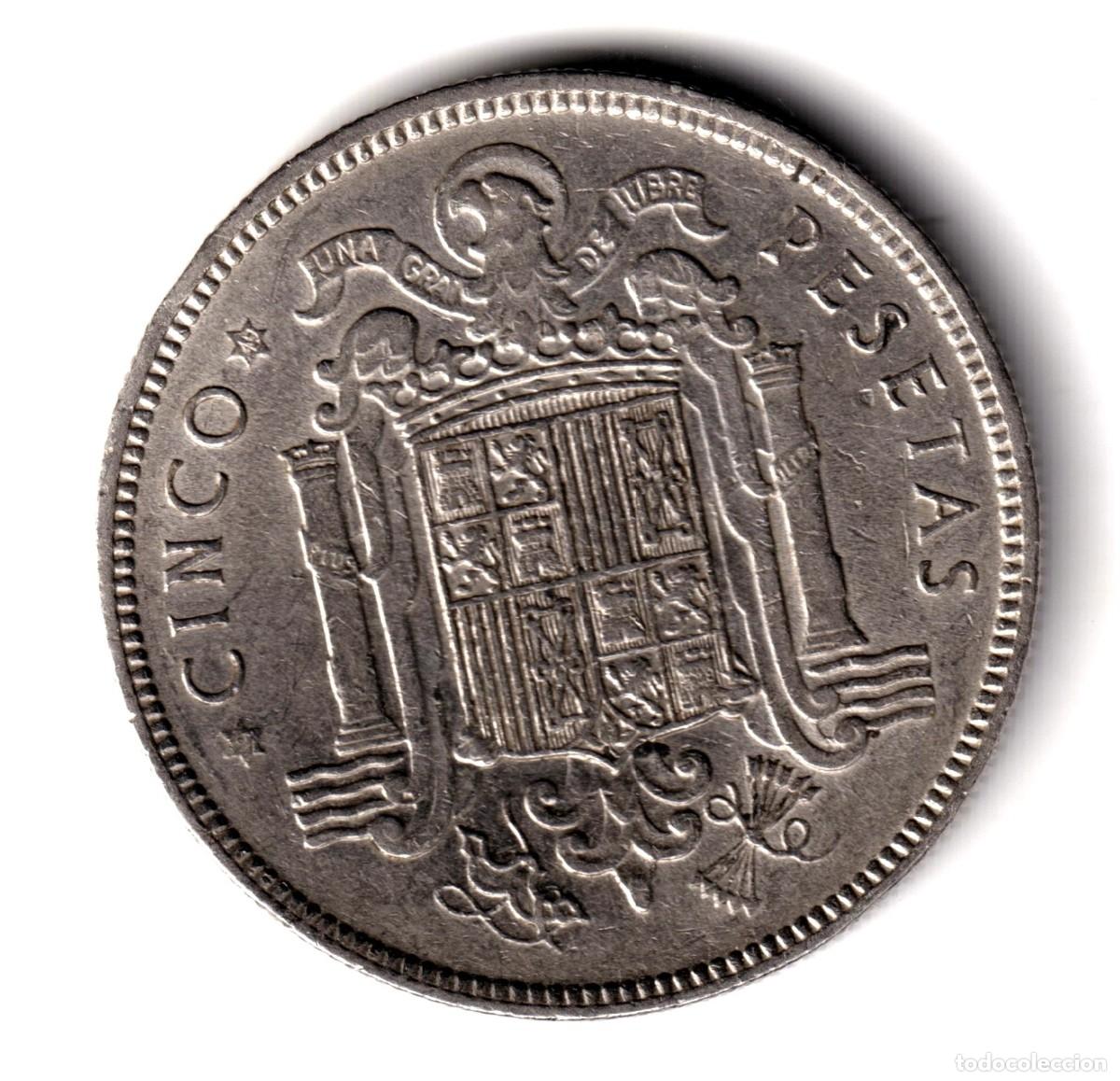 Monedas Franco: MONEDA 5 PESETAS 1949 ESTRELLAS 19-49