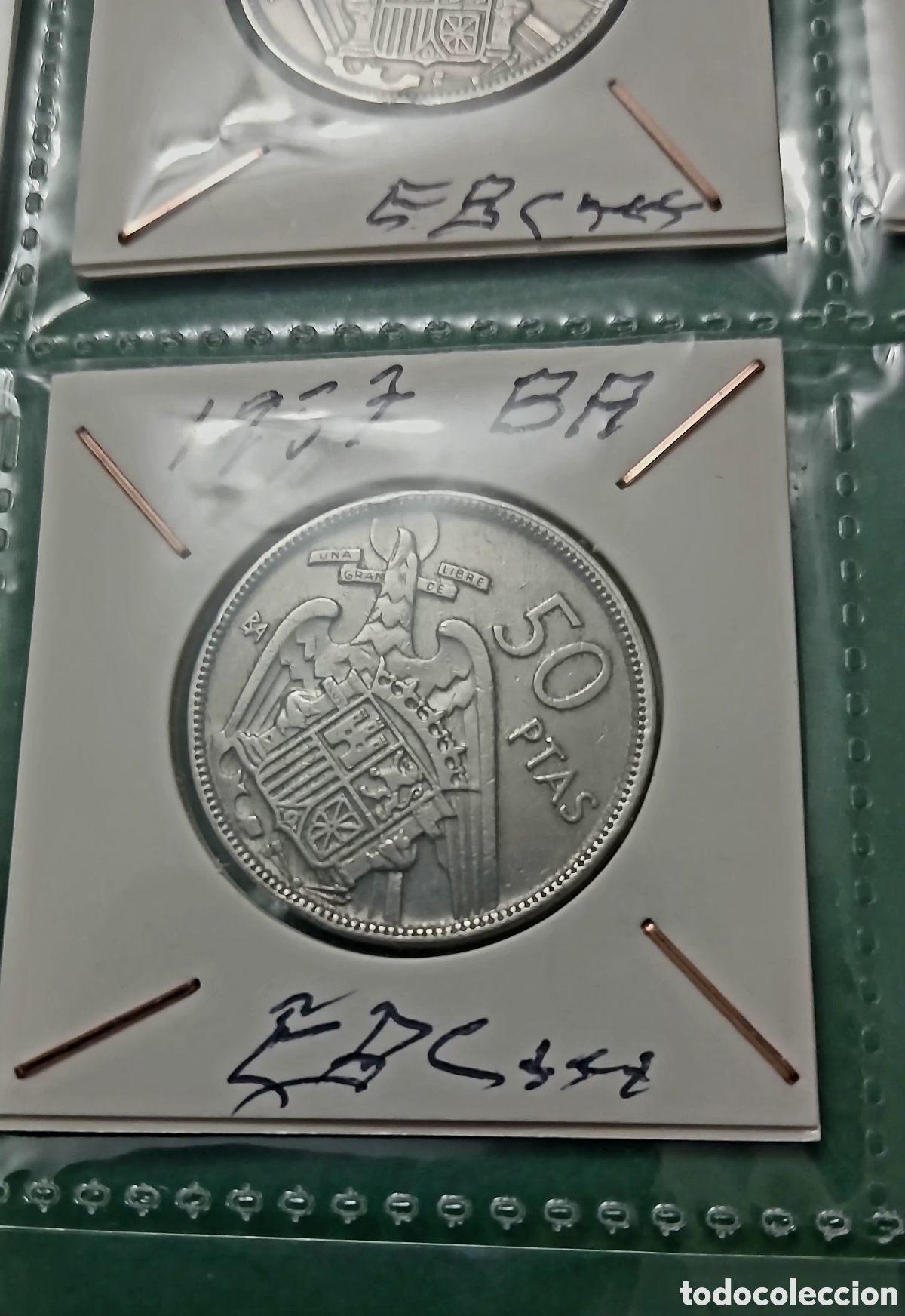 Monnaies Franco: COLECCI&Oacute;N DE LAS 5 MONEDAS DE 50 PTS QUE CIRCULARON MAS 1 DE PRUEBA Y OTRA SERIE BA