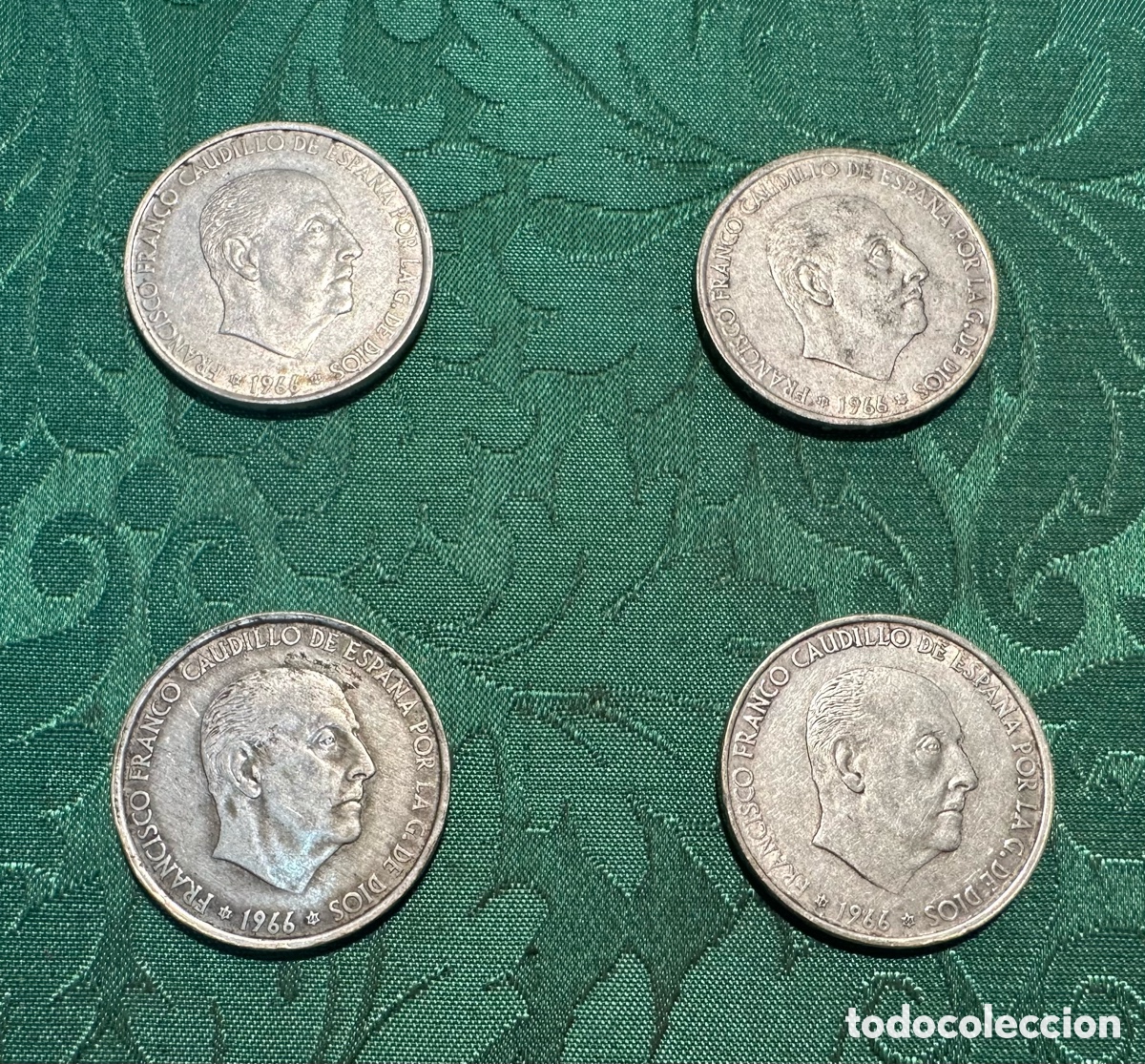 Monedas Franco: LOTE CUATRO MONEDAS DE 100 PESETAS FRANCO. PLATA.