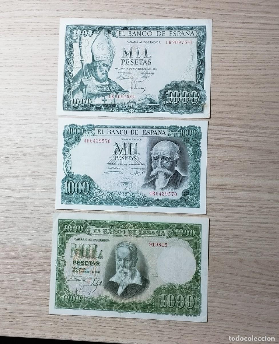 Monedas Franco: Lote 3 billetes .Estado espa&ntilde;ol.