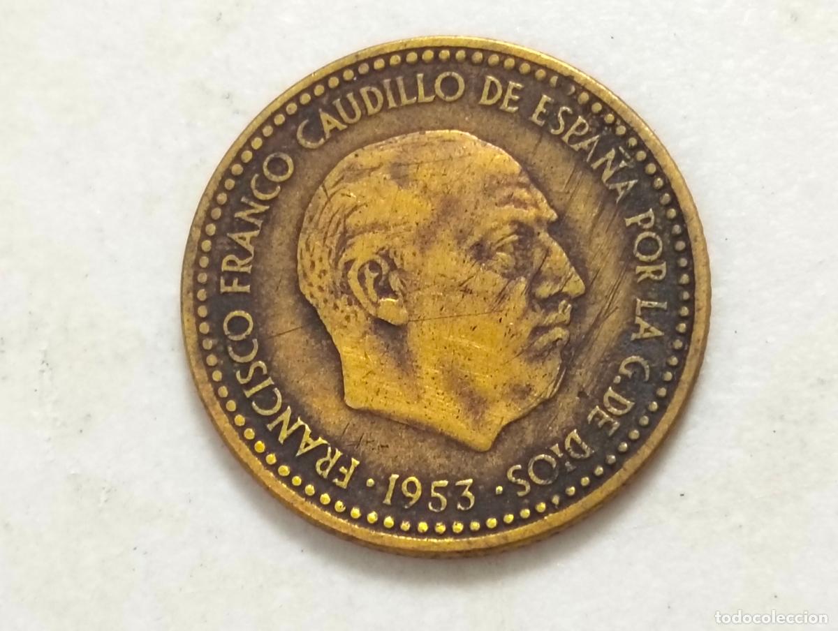 Monedas Franco: MONEDA UNA PESETA 1953, ESTRELLAS 19-56, FRANCISCO FRANCO