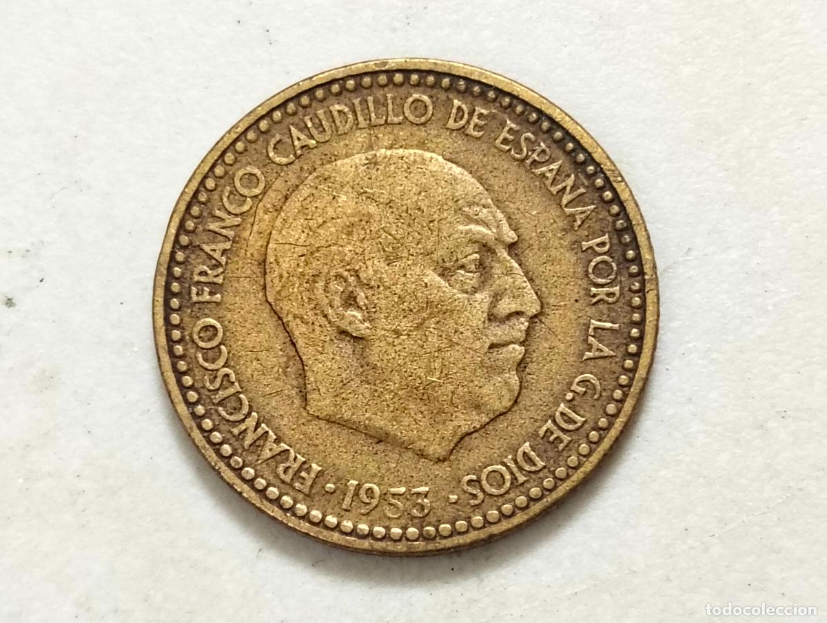 Monedas Franco: MONEDA UNA PESETA 1953, ESTRELLAS 19-60, FRANCISCO FRANCO
