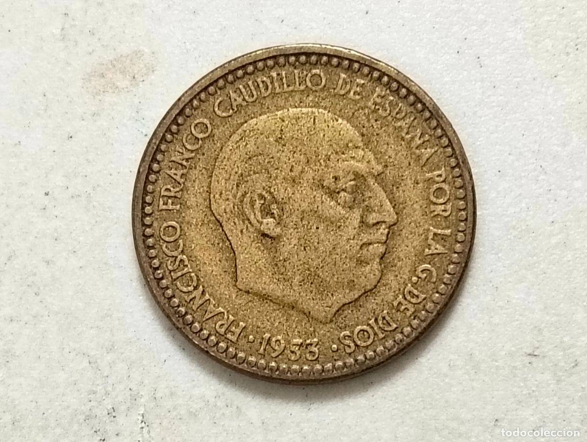 Monedas Franco: MONEDA UNA PESETA 1953, ESTRELLAS 19-62, FRANCISCO FRANCO