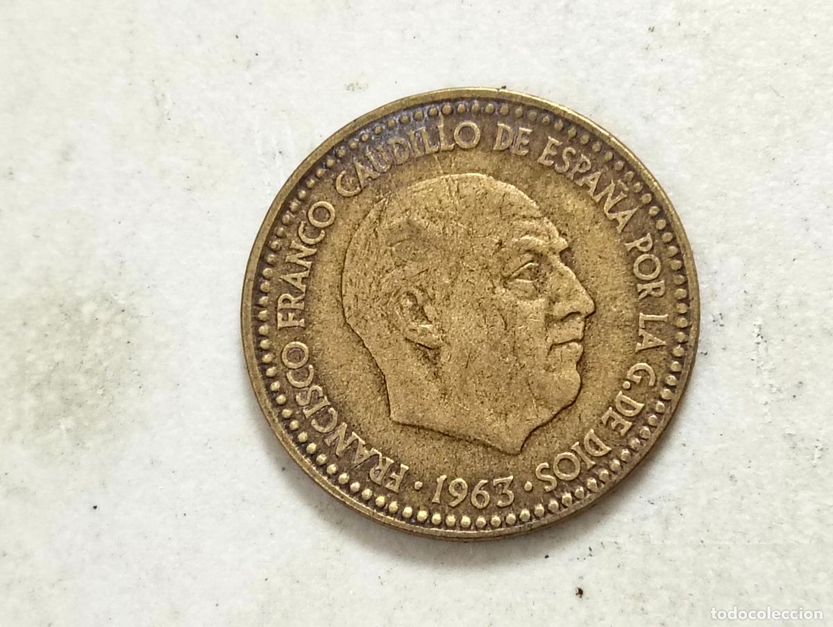 Monedas Franco: MONEDA UNA PESETA 1963, ESTRELLAS 19-63, FRANCISCO FRANCO