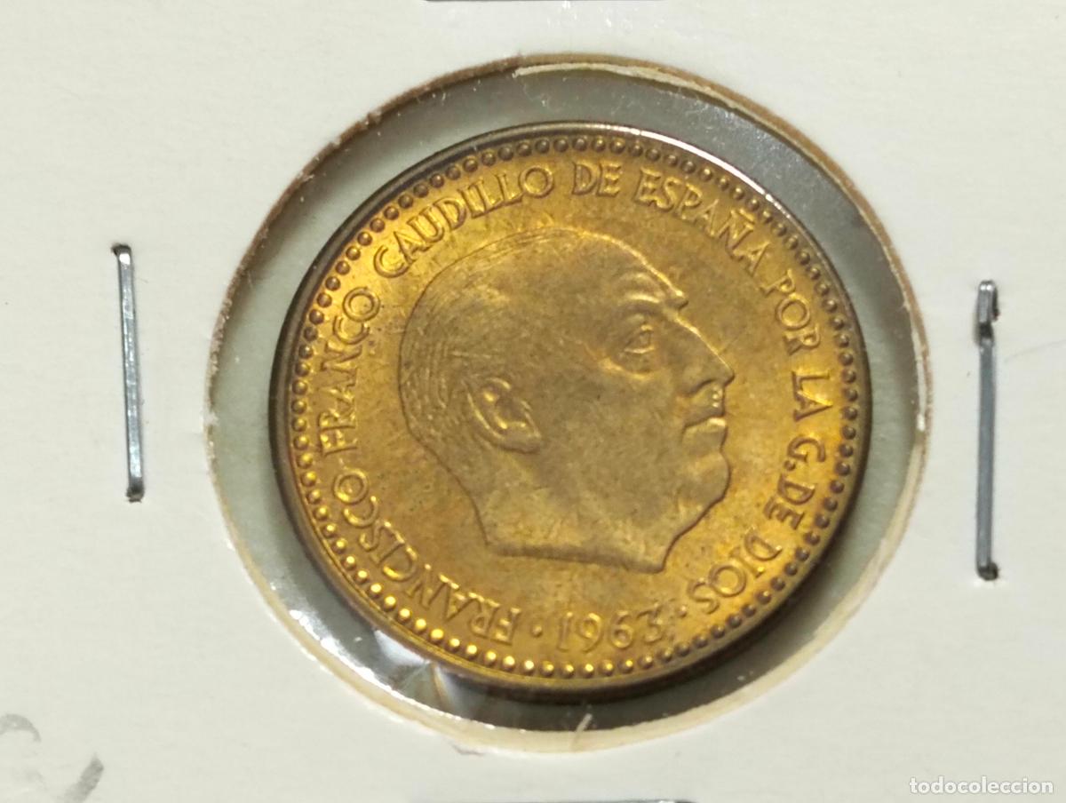 Monedas Franco: MONEDA UNA PESETA 1963, ESTRELLAS 19-64, FRANCISCO FRANCO