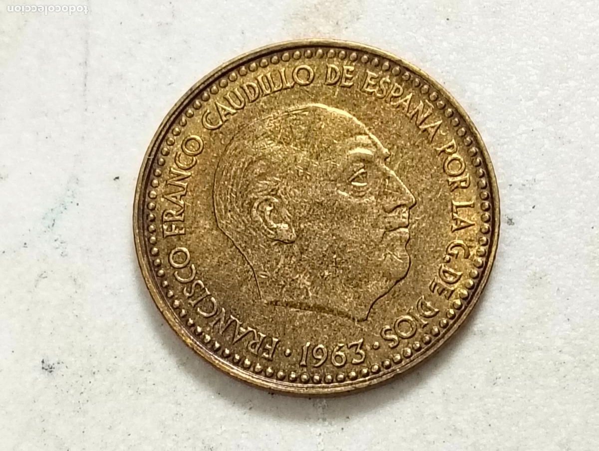 Monedas Franco: MONEDA UNA PESETA 1963, ESTRELLAS 19-64, FRANCISCO FRANCO