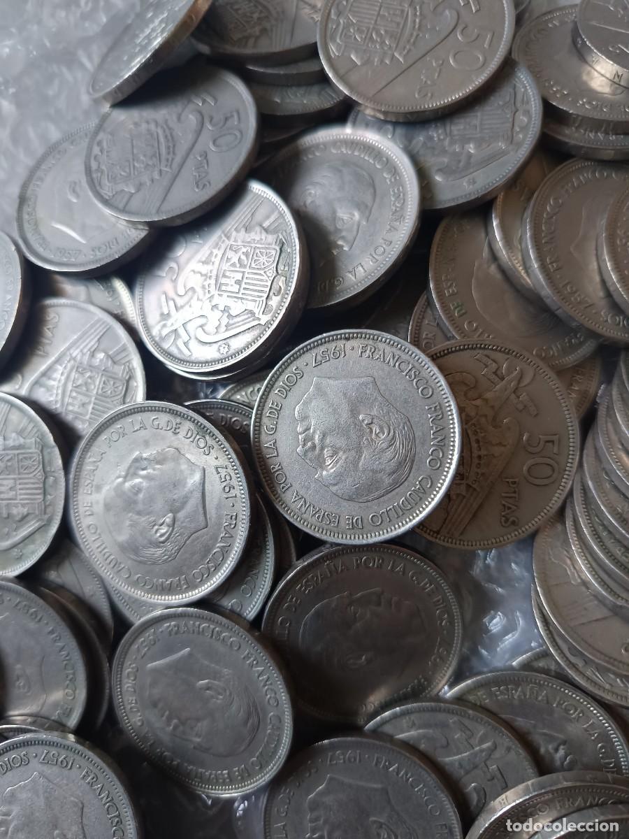 Franco Coins: Lote de 500 monedas de 50 pesetas 1957